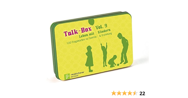 Talk Box Vol 9 Leben Mit Kindern 120 Impulse Zu Familie Erziehung 120 Fragekarten Zu Familie Und Erziehung Amazon De Claudia Filker Hanna Schott Bucher