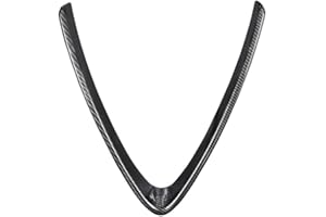 PIUGILH Frontgrill Verkleidung V-Rahmen Geeignet für Alfa Romeo Giulia 2017-2020,Frontgrillverkleidung Auto Außen Trim Zubehör,Frontgrill Dekoration Rahmen Trim Zubehör (Kohlefasermuster-Schwarz)