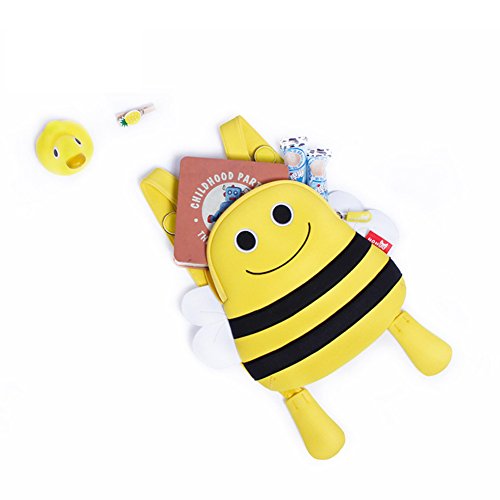 BINGONE Kids Cartoon Backpack Nursery Pre-school Travel Outdoor Yellow Bee 1~3 Years Old Boys and Girls