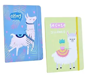 FunBlast Notebook Dairy ? Stylish Cartoon Dairy Natural Shade Paper Journal Diary, Fancy Design Diary Notepad for Girls, Boys School Supplies (Random Color) (Pack of 2 Pcs)