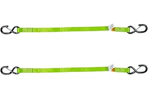 Mytee Products (2 Pack) Trailer Door Limit Strap 32 Inch Long 800 lbs WLL Safety Green Webbing for Opening Swing Doors