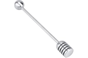 CAFOPGRILL Cuchara de acero inoxidable Honey Dipper Stick para Honey Pot Jar Container 6.1 pulgadas