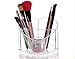 Kamay's Acrylic Makeup Brush Holder, Heart Shape Acrylic Cosmetic Organizer Can Be Used As Cosmetic Storage, Lip Tips Holder/Box with 3 Spaces (SF-1058)