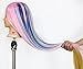 Neverland Beauty 30" Super Long Cosmetology Mannequin Head 100% Synthetic Hair Rainbow Color, Practice Training Hair Styling Mannequin Head with Table Clamp Holder UK Stock