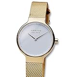 BERING Damen Analog Quarz Uhr mit Edelstahl Armband 15531-334