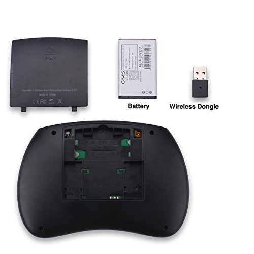 Hintergrundbeleuchtung Mini drahtlose Tastatur 2.4Ghz Schnurlose Tastatur mit Touchpad Maus Wireless Backlit Keyboard mit wiederaufladbare Batterie für Android tv box, Smart TV, Raspberry pi, HTPC, Mini PC, Google Smart TV, Linux, Windows, Mac - 4
