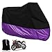 Price comparison product image XL/XXL/XXXL Motorcycle Waterproof Outdoor Motorbike Water Resistant Dust proof UV Protective Breathable Cover Outdoor Protector Sliver/Blue/Red/Green/Black + Carry Bag UK Stock (XL Black/Purple)