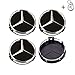 Price comparison product image Hub Cap for Mercedes Benz Amg 75 mm 1 Key Ring Gift Wheel Cover Laurel Wreath Cap Cap Hub Cover Wheel Hub Cap Blue Star with Laurel Wreath Hub Cap E-Class C-Class CL CLS SLK ML GLK A-Class B-Class