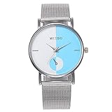 Gaddrt Uhren MEIBO Frauen Casual Quartz Edelstahl New Strap Watch Analog Armbanduhr (A)