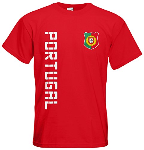 Portugal EM 2016 T-Shirt Trikot Name Nummer (Rot, M)