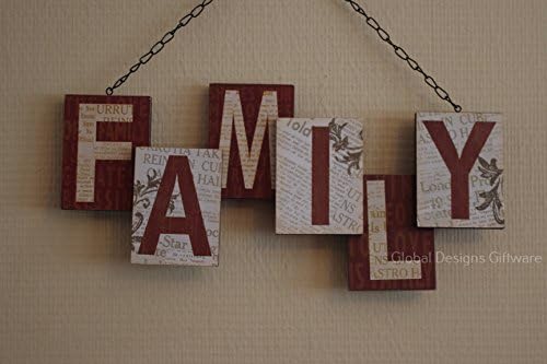 Family 3D Hangin Wall Plaque Brown &amp; Cream ideal Wedding Or Birthday Gift SG1452