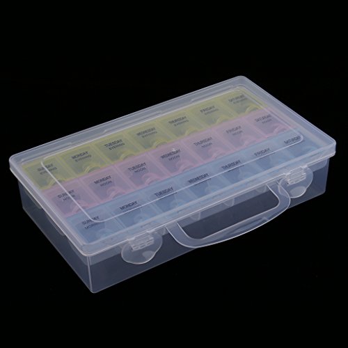 Gazechimp 7 Tage Tablettenbox 3 Kammern /Tag Pillen Tabletten Box Tablettendose Pillendose Pillenbox Tablettenbox - 4