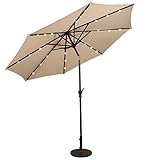 【Sonnenschutz】Der Durchmesser des Kurbelschirms ist 270cm/300cm. Dies ist groß genug, um die Schatten zu blockieren. Damit machen Sie keine Sorge für ultravioletten Strahlen.