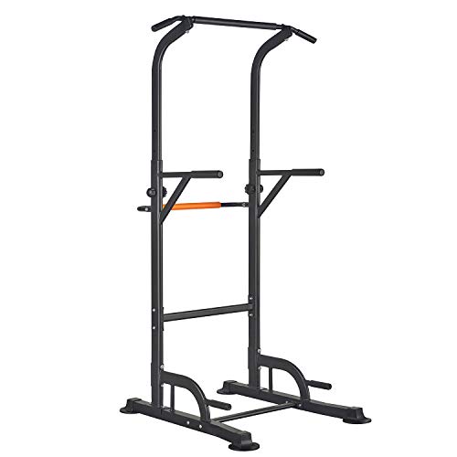 RELIFE REBUILD YOUR LIFE Power Tower Torre de Ejercicios Multifuncional Barra de Dominadas Estación de Musculación Gimnasio Torre de Entrenamiento Barra Abdominales Fitness