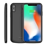 【Schnelle Aufladung & Schutz】:Schnelllade Koffer für iPhone Xr, Akku Hülle mit 360 ° Kratzschutz verhindern interne Safe-Chips den Kurzschluss von Power Case, Überhitzung und Überlastung.