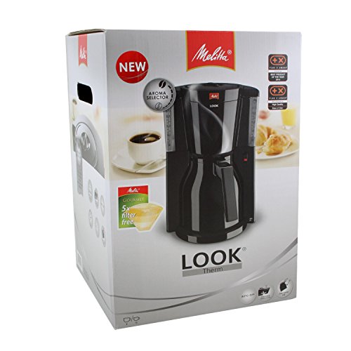 Melitta Kaffeefiltermaschine Look Therm, Aromaselector, Thermkanne, schwarz 101110 - 6