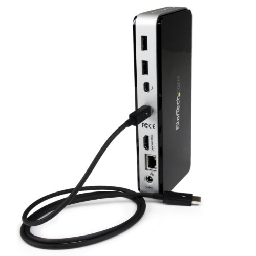 StarTech.com Thunderbolt Dockingstation mit HDMI oder Mini DisplayPort, USB 3.0, Gigabit Ethernet und Thunderbolt Kabel - 5