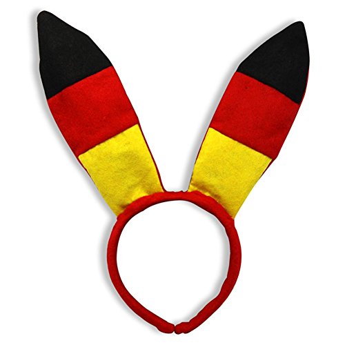 10 x Bunny Haarreifen Deutschland Hasenohren Fanartikel WM EM Bunnyohren