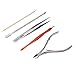Anself Professional Nail Art Set Manicure Tools Kit Nail File Buffer Toe Finger Separator Cuticle Fork Pusher Nippers Tweezers Polishing Block Stick (10Pcs)