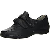 Weiches Leder Waldläufer Damen Niedrig, Schwarz, 39 EU