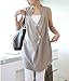 ANNO Maternity Plus Size White Cami Top Sleeveless Shirt Pregnant 2 Pieces Set US M-L(Asian Free Size) Grey