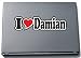 Produktbild INDIGOS UG - Aufkleber - I Love Heart Decal Sticker Laptopskin 210 mm - Ich liebe - I LOVE Damian - Laptop Netbook Computer - Sticker mit Namen vom Mann Frau Kind