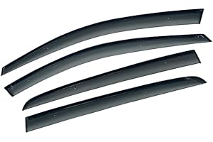 K - KONNEKT Wind Deflector Set for VW Golf MK7 | Set of 4 - Front and Rear | 2014-2019 (Black)