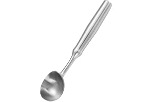 WALLEGO Cuillere a glace Professionnelle, Antiadhésive Antigel cuillère à glace, Un Design en Acier inoxydable intégré, Robuste et Facile à nettoyer pour Glaces, pâte à Biscuits, Sorbet, Amande, Fruits