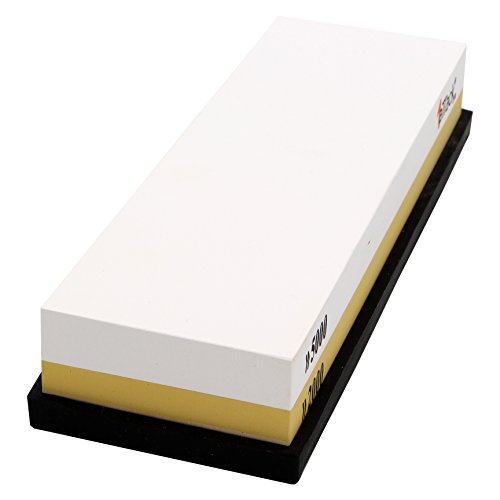 180 x 60 x 27 mm Whetstone Profesional Incluye Base de Goma de lijadoras Natural, Piedra, 2000-5000 Körnung