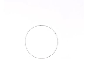 Vaessen Creative 21030 Metalowy pierścień, srebrny, pierścień zaciskowy Ø 15 cm, z metalowego drutu 3 mm, do majsterkowania, łapacza snów, węzłów makramy, szydełkowania mandali, tworzenia dalszych