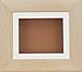 BabyRice Deep Box Display Frame for 2D 3D Art Objects Medal Keepsake Baby Casts 1st Bootees Flowers Solid Oak / Cream Mount / Brown backing