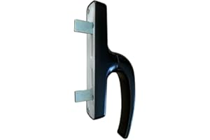 API - Maniglia cremonese per interno ante finestre infissi in alluminio (Nero)