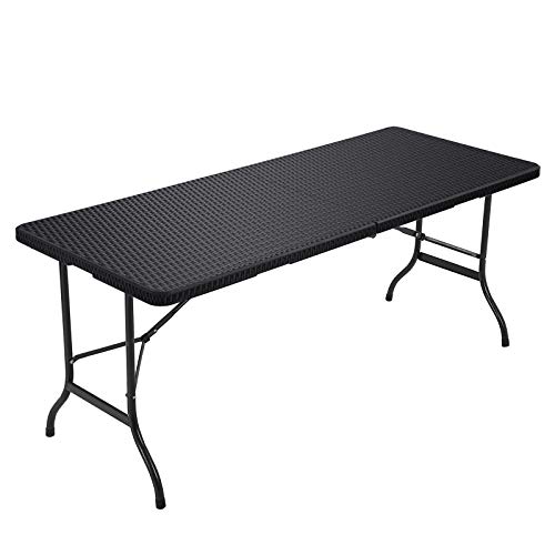 Amazon.de: SONGMICS Klapptisch, großer Gartentisch mit Oberfläche aus