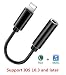 Produktbild iPhone 7 Kopfhörer Adapter, Lightning auf 3,5 mm Kopfhörer buchse AUX Klinke Audio Kopfhörer Adapter Converter für iPhone 7 7plus 6 6S SE 5 5S iPad Mini Pro Air schwarz