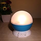 lederTEK, LED Baby Nachtlicht mit USB Kabel Batteriebetrieben Sternenhimmel Sternhimmel 4 LED 360 Grad - 4