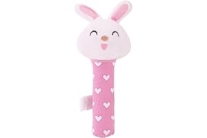 Trots Squeaky Toy for Babies, Soft, Chew-Safe and Non-Toxic, Stimulates Sensory and Motor Skills, Lightweight and Easy to Hold, for Babies 3+ Months, Pink