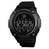AchidistviQ-Outdoor-Armbanduhr mit Bluetooth, wasserdicht, für Anrufe, Wecker, Digital, Schwarz