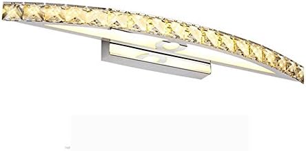 SEESUNG Simple Luxurious Bathroom Mirror Light LED Crystal Wall Lamp Waterproof Anti-Fog Stainless Steel Mirror Light, Length 21.26In Tall 2.36In