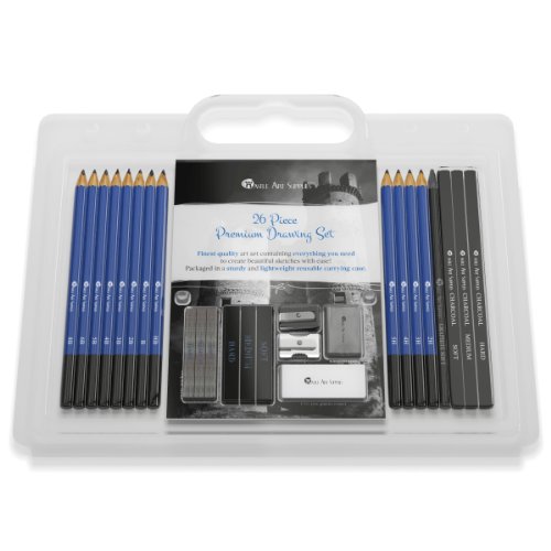 Castle Art Supplies Drawing and Sketching Pencil Art Set (26 Items) by Castle Art Supplies