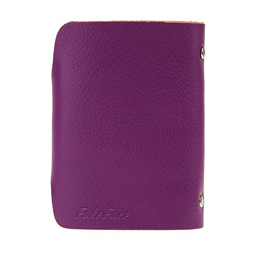 Liying Versatile Soft Premium Leather Wallets Credit Card Holder ID Business Case Purse(Unisex) for all (Purple)