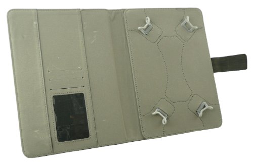 Emartbuy® Schwarz Eingabestift + Universalbereich ( 8 – 9 Zoll ) Schwarz Distressed PU Leather Multi Winkel Folio Executive Hülle Schutzhülle Case Cover Wallet mit Kartensteckplätze geeignet für Gigaset QV830 8 Zoll Tablet - 4