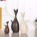 Produktbild HPYRJ Einfache Moderne Abstrakte Dekoration Handwerk Hotel Dekorationen Happy Cat Family, Hochwertige Keramik Ornamente,A