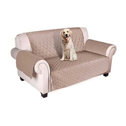 FREESOO Copridivano Antiscivolo Impermeabile Fodere Copridivano per Animali Domestici Gatti Cani Protezione del Divano 2 Posti Beige