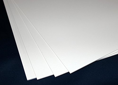 Preisvergleich Produktbild Hart PVC Kunststoffplatte 300mm x 200m x 4mm / weiß