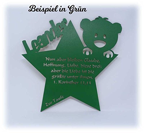 Schlummerlicht24 Led Nachtlicht Baby-Lampe Teddy Stern Baby-Geschenke zur Taufe mit Namen Tauf-spruch Gravur personalisiert Geburt-sgeschenke Taufgeschenke für Junge-n Mädchen Paten-Kind Mutter Zimmer - 8
