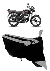 ABORDABLE Water Resistant Dustproof Bike Cover Compatible with Hero Passion Pro All Weather Quality Fabric (Grey)