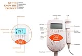 Contec Medical – Sonoline B Fetal Doppler Ultraschall-Gerät Monitor Baby Herz-Töne FHR Lautsprecher 2 MHz Frequenz Sonde LCD Backlight Hintergrundbeleuchtung FDA Orange Weiß - 2