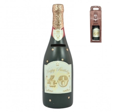 Flasche of Dreams Keramik Flasche, Geld Pot Champagner zum 40. Geburtstag 62018(Break zu öffnen)