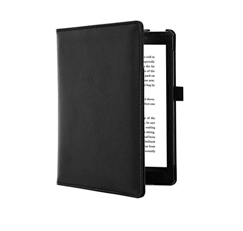 AVIDET Kobo Aura One Hülle Case Etui Tasche, Slim Fit Folio Premium PU Kunstleder Schutzhülle Tasche Etui Smart Cover für Kobo Aura One Tablet-PC 7.8 inch (Schwarz)