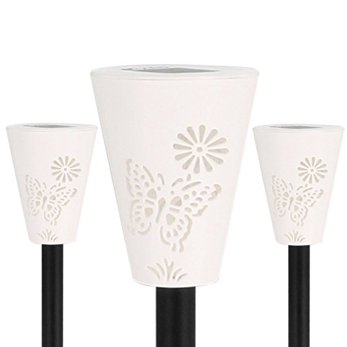 OxyLED SL05 Solar Garten Licht, hollowed butterfly pattern,hohl Schmetterling Muster, 3-pack - 8